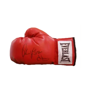 Thomas "Hitman" Hearns Autographed Boxing Glove Red JSA