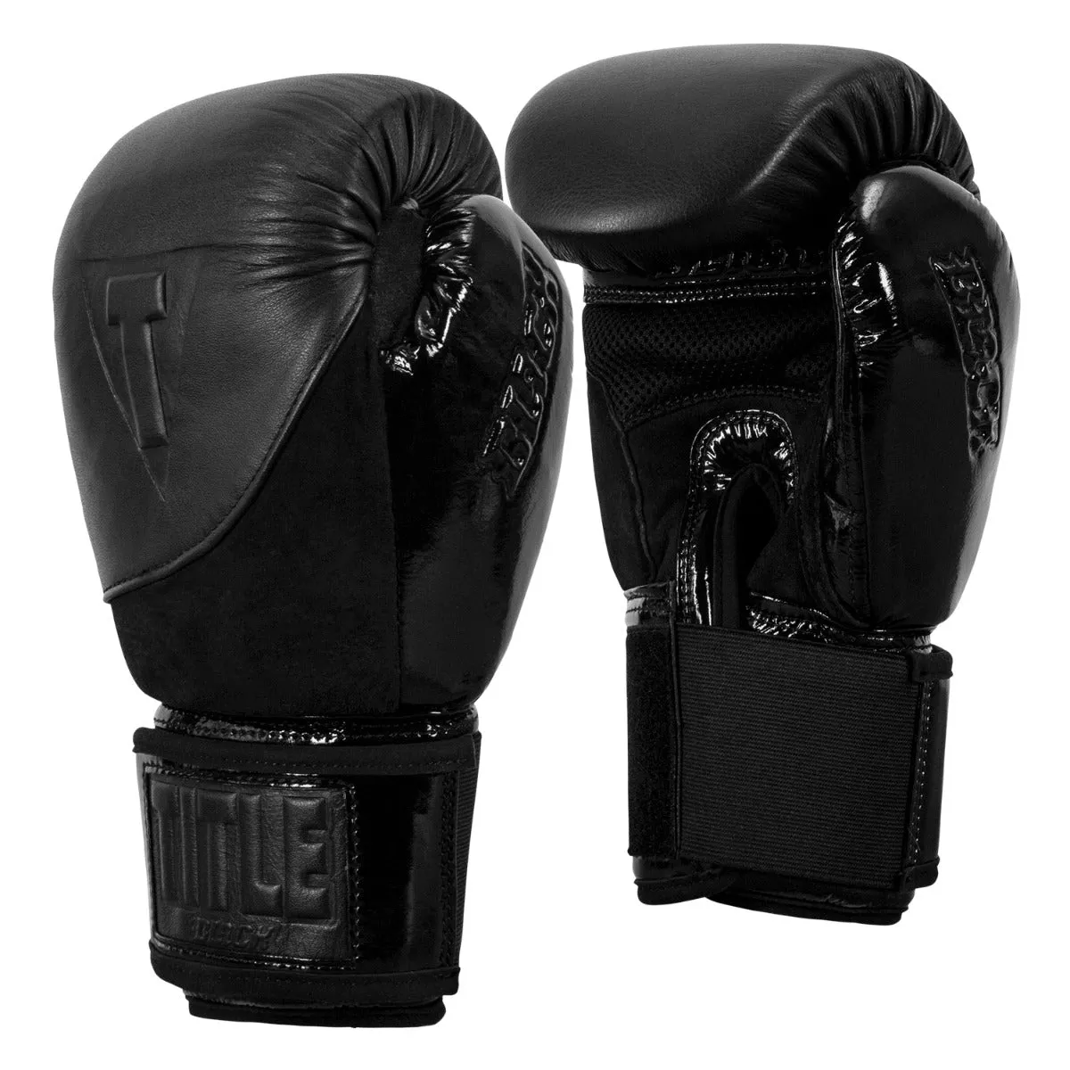 TITLE Black Blitz Fit Boxing Gloves