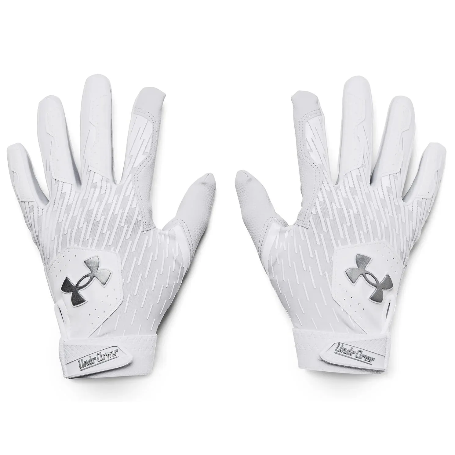 Under Armour Clean Up Adult Batting Gloves | White