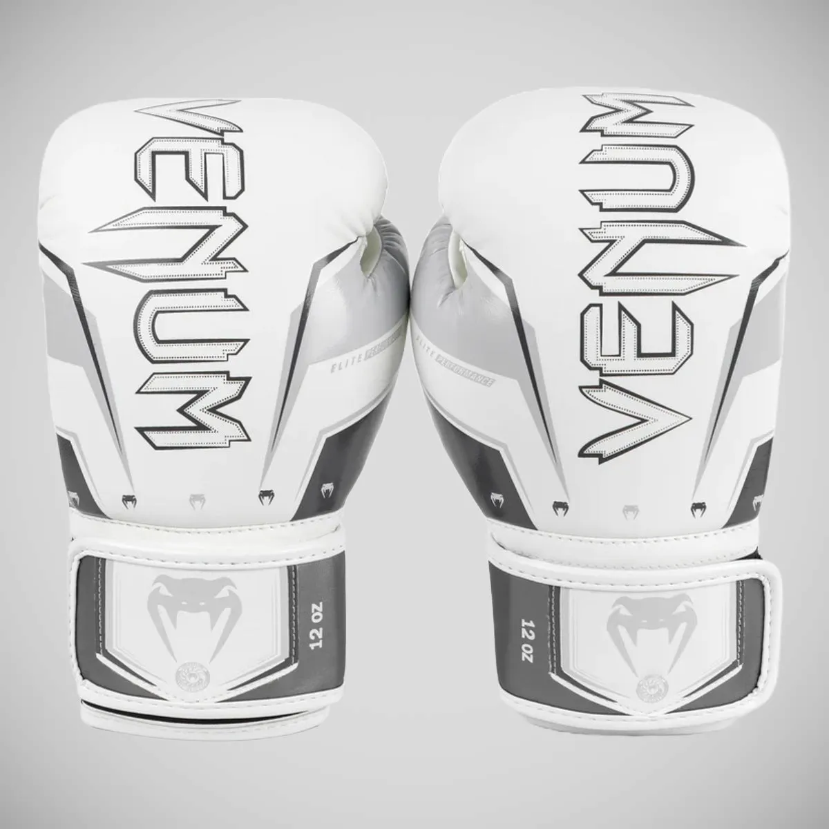 Venum Elite Evo Boxing Gloves Grey/White