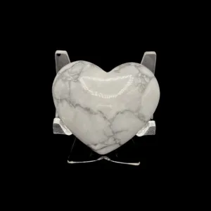 White Howlite Heart