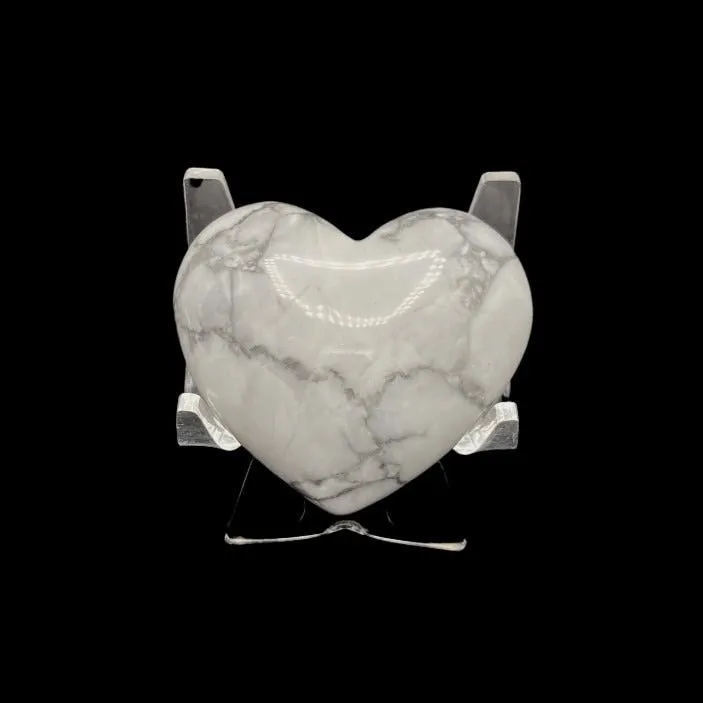 White Howlite Heart