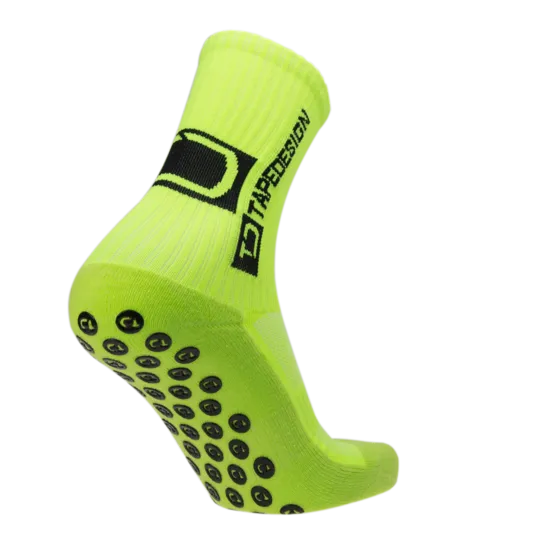 YELLOW FLURO TAPEDESIGN ALL ROUND CLASSIC GRIP SOCK